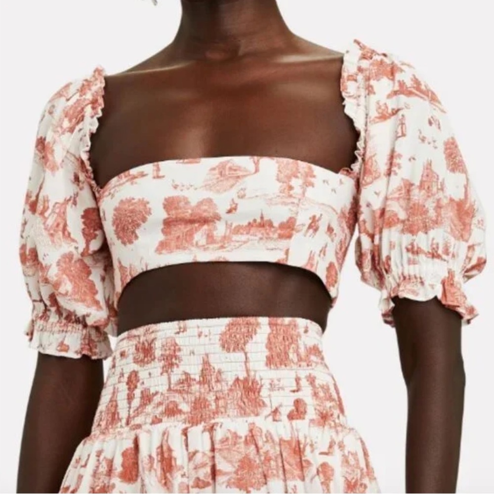 WeWoreWhat Coco Puff Sleeve Crop Top